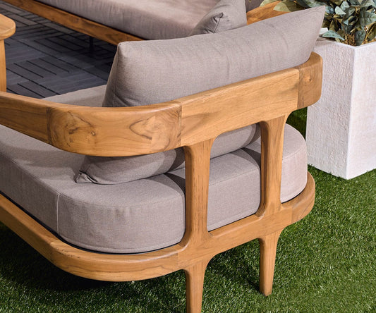 Chaise longue en teck Amar