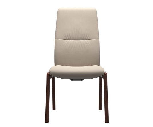 Chaise de salle à manger en cuir menthe