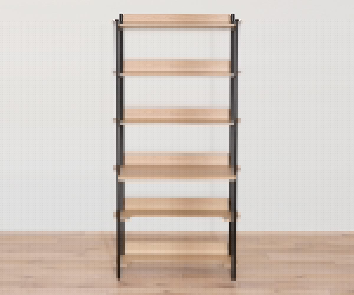 Freya 6 étagères avec bureau - Chêne