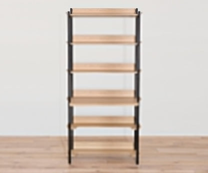 Freya 6 étagères avec bureau - Chêne