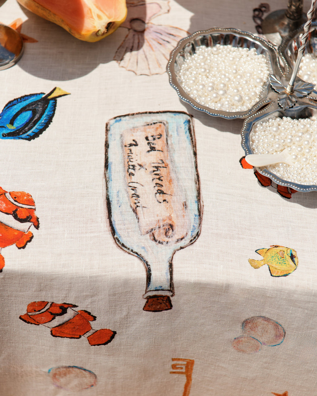 Nappe La Sirène 100% Lin Français