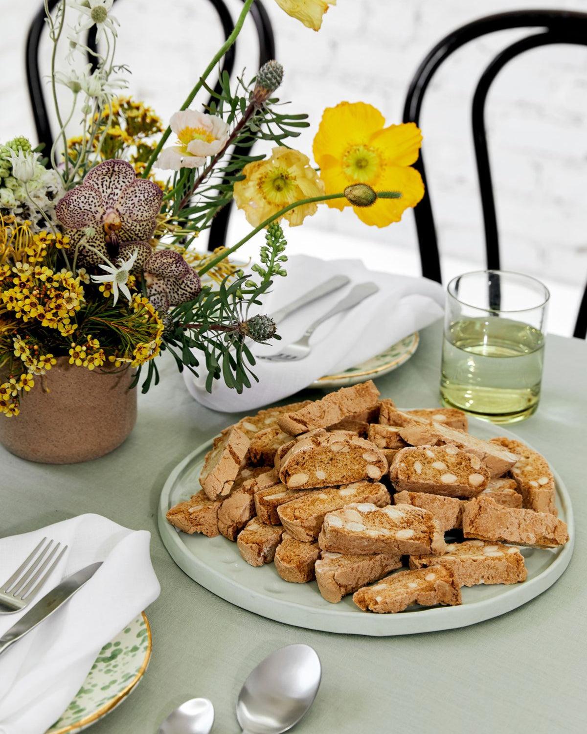 Ensemble de table Sauge et Blanc