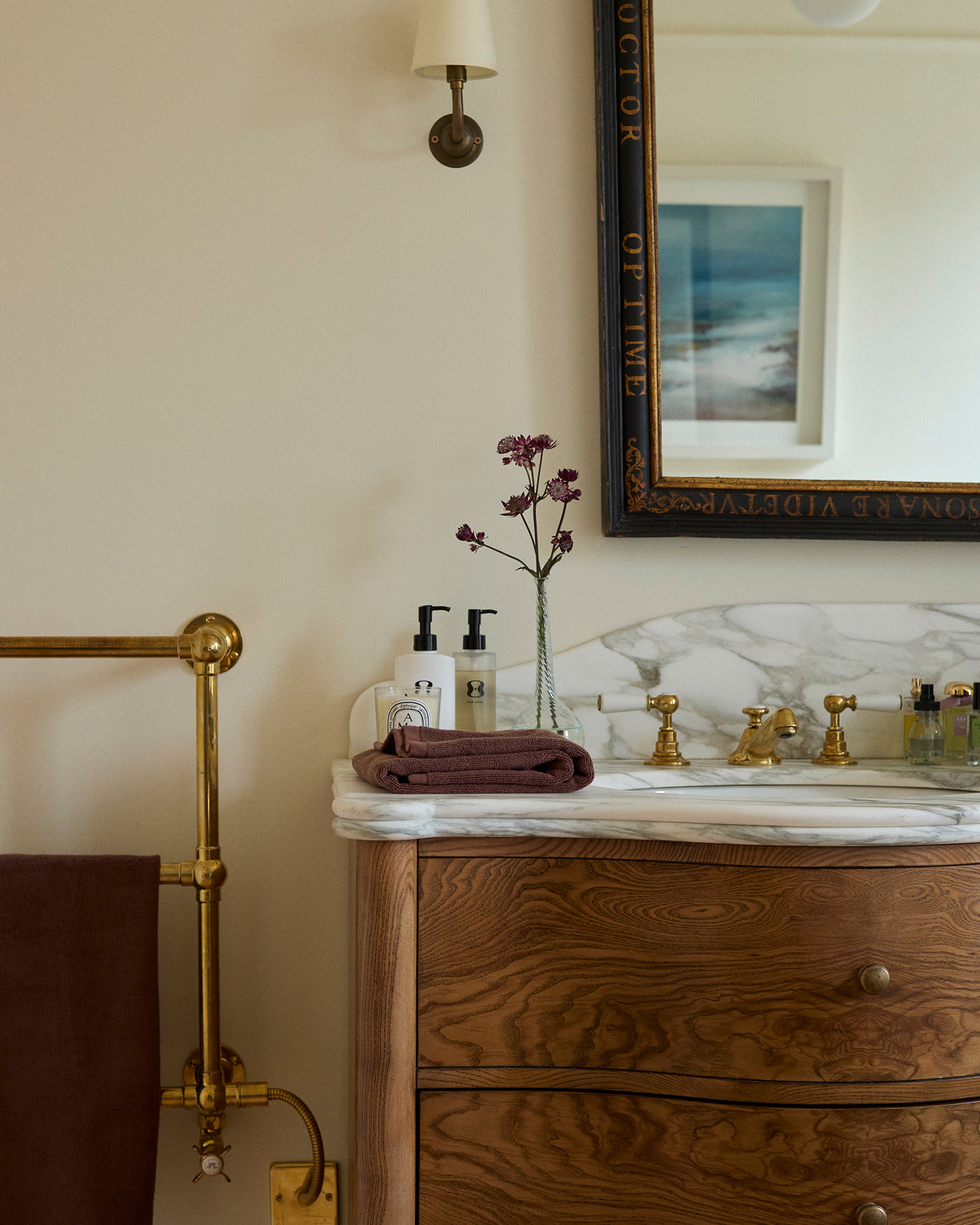 Serviettes de toilette en coton éponge couleur expresso (lot de deux)