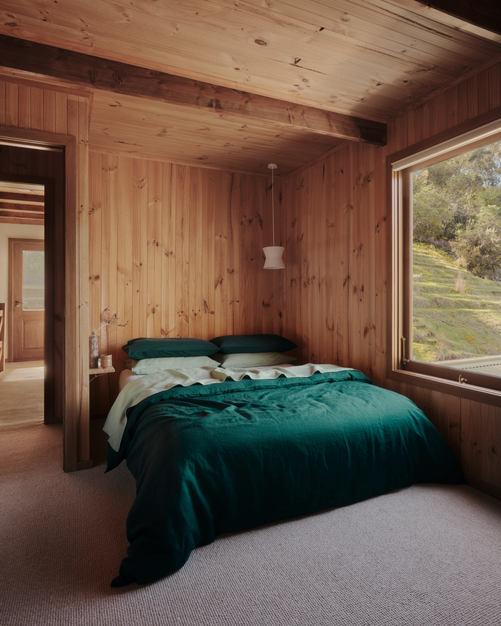 Ensemble de literie en lin 100 % français Forest, Sage &amp; Coast