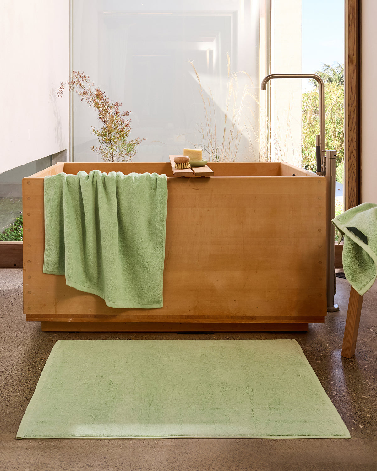 Tapis de bain en coton éponge à la pomme