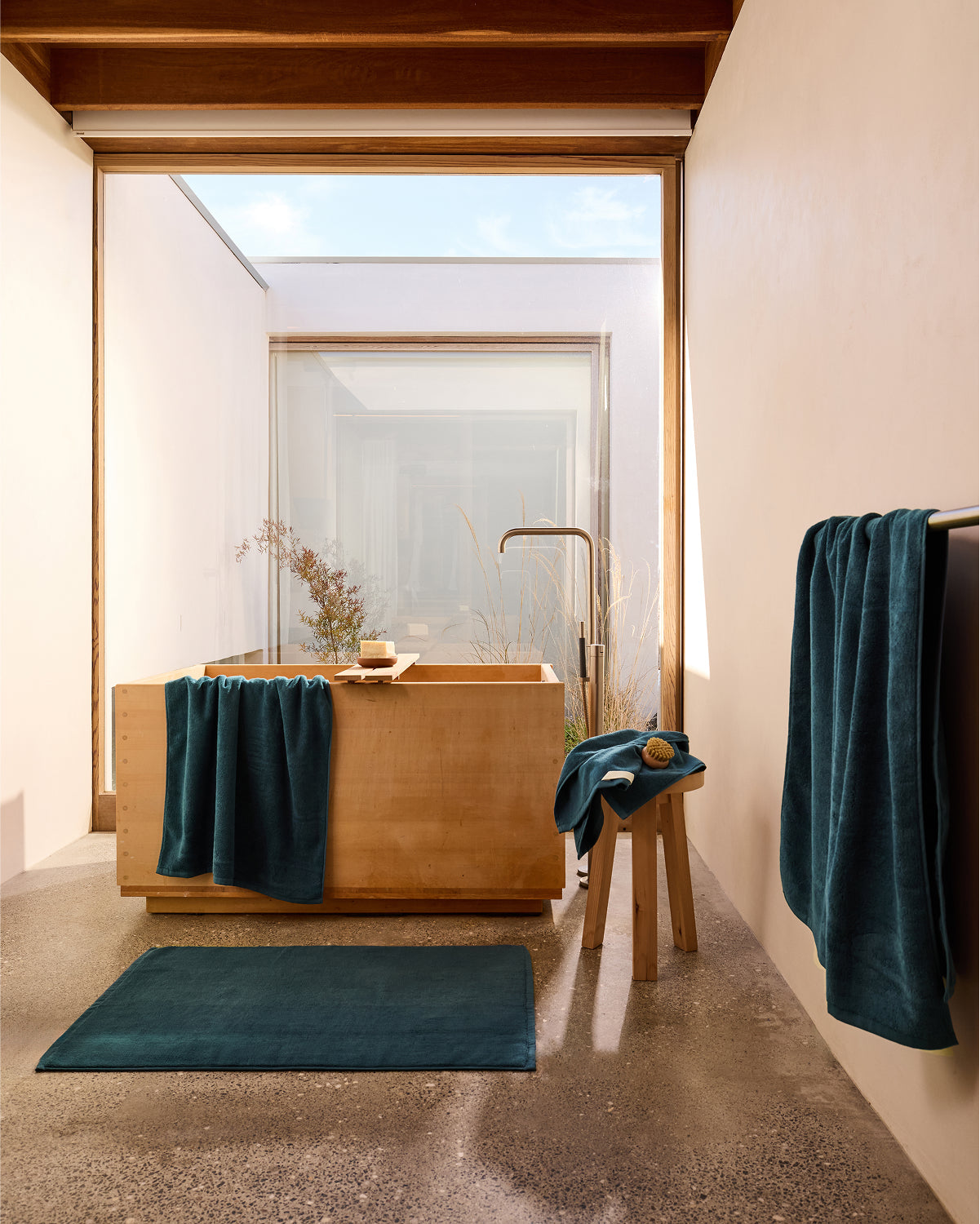 Draps de bain en coton éponge de la mer Égée (lot de deux)