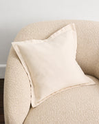 Housse de coussin crème 100 % lin français