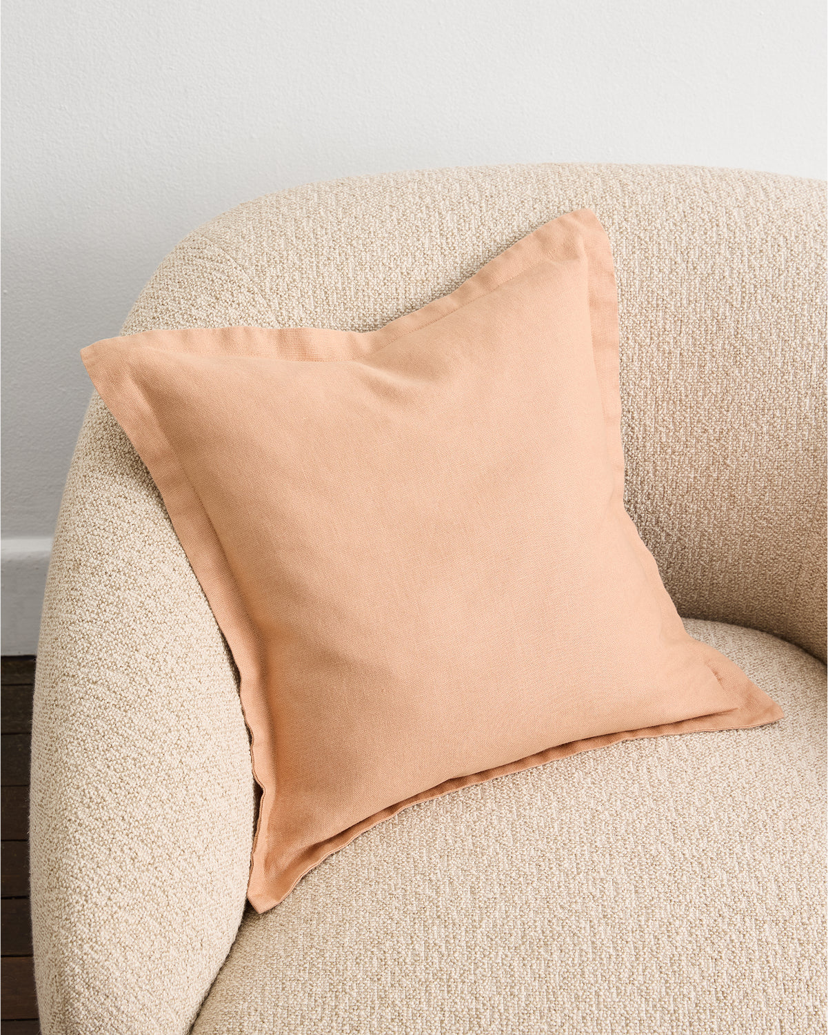 Housse de coussin Terracotta 100 % lin français