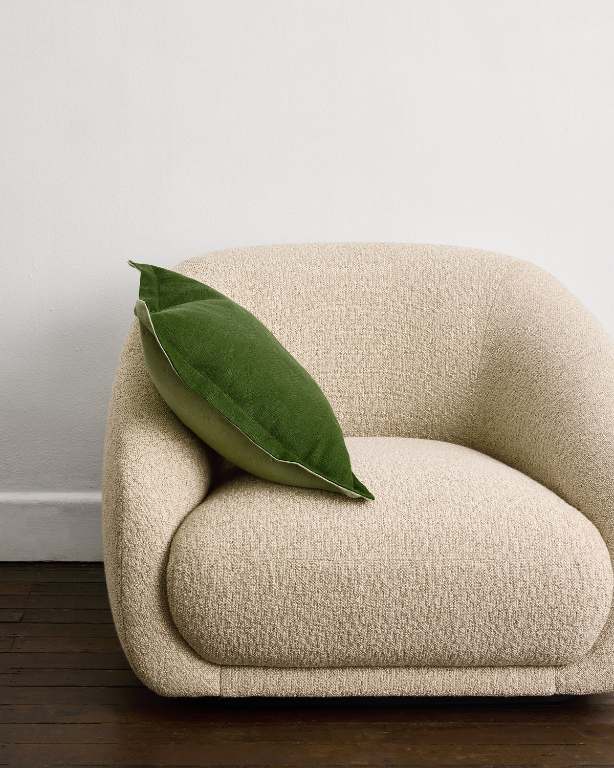 Housse de coussin Sage &amp; Olive 100 % lin français