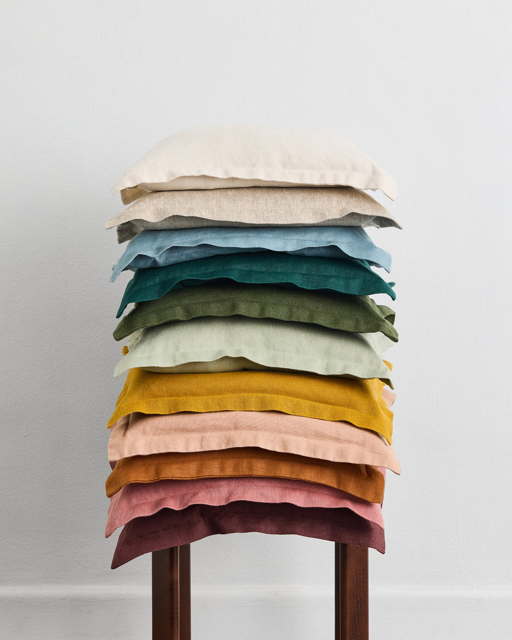 Housse de coussin crème 100 % lin français