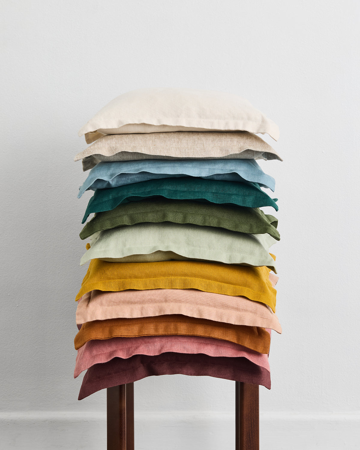 Housse de coussin Terracotta 100 % lin français