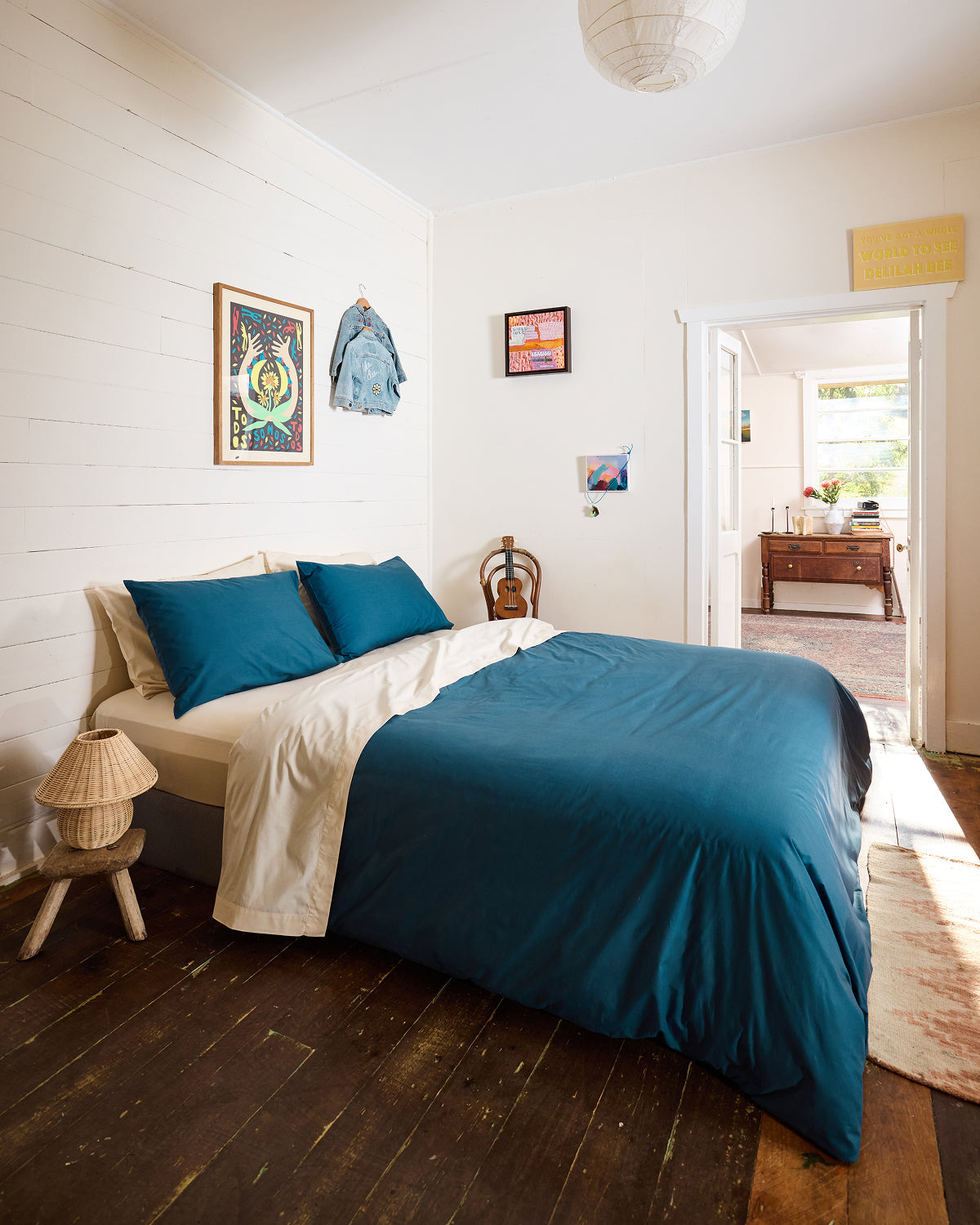 Taies d'oreiller King en coton biologique Aegean (lot de deux)