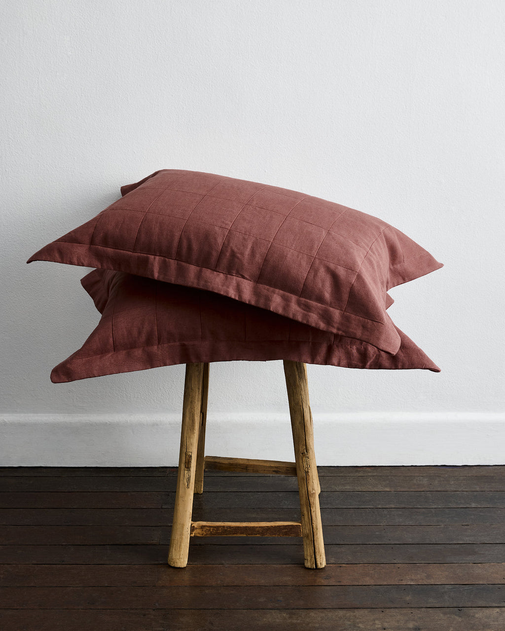 Taies d'oreiller matelassées Cacao (lot de deux)