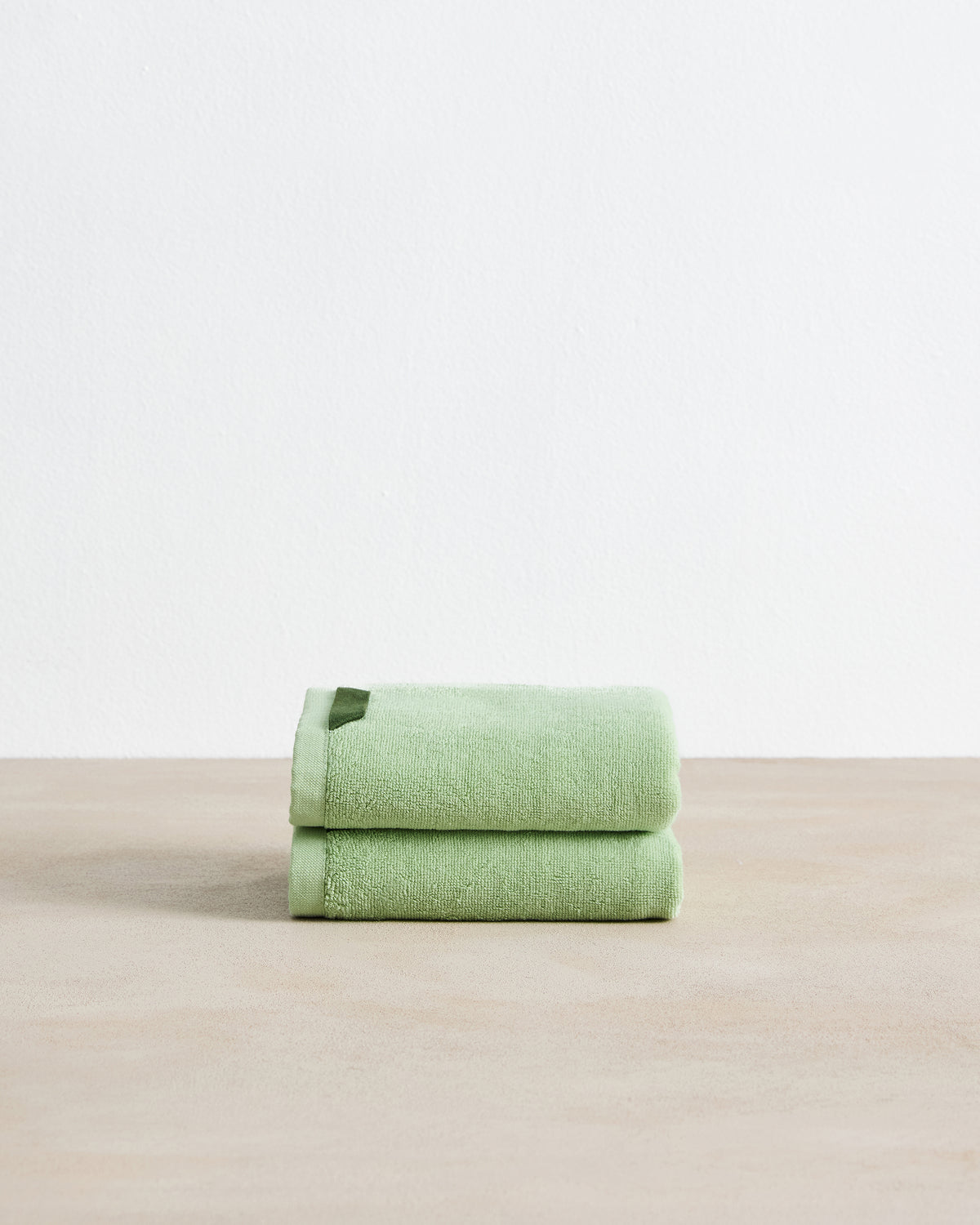 Serviettes de toilette en coton éponge à motif pomme (lot de deux)