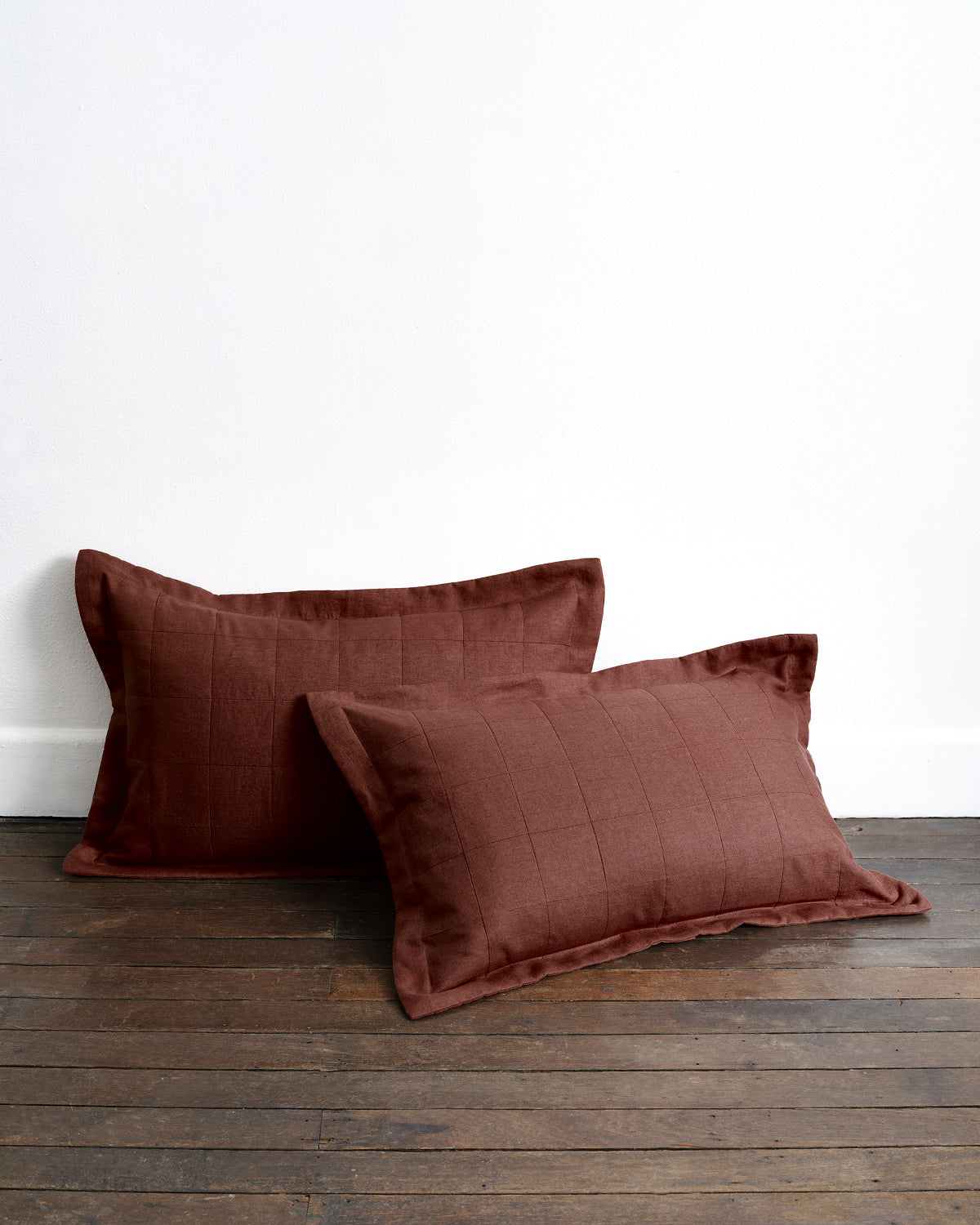 Cacao Quilted Pillowcases (Set of Two)