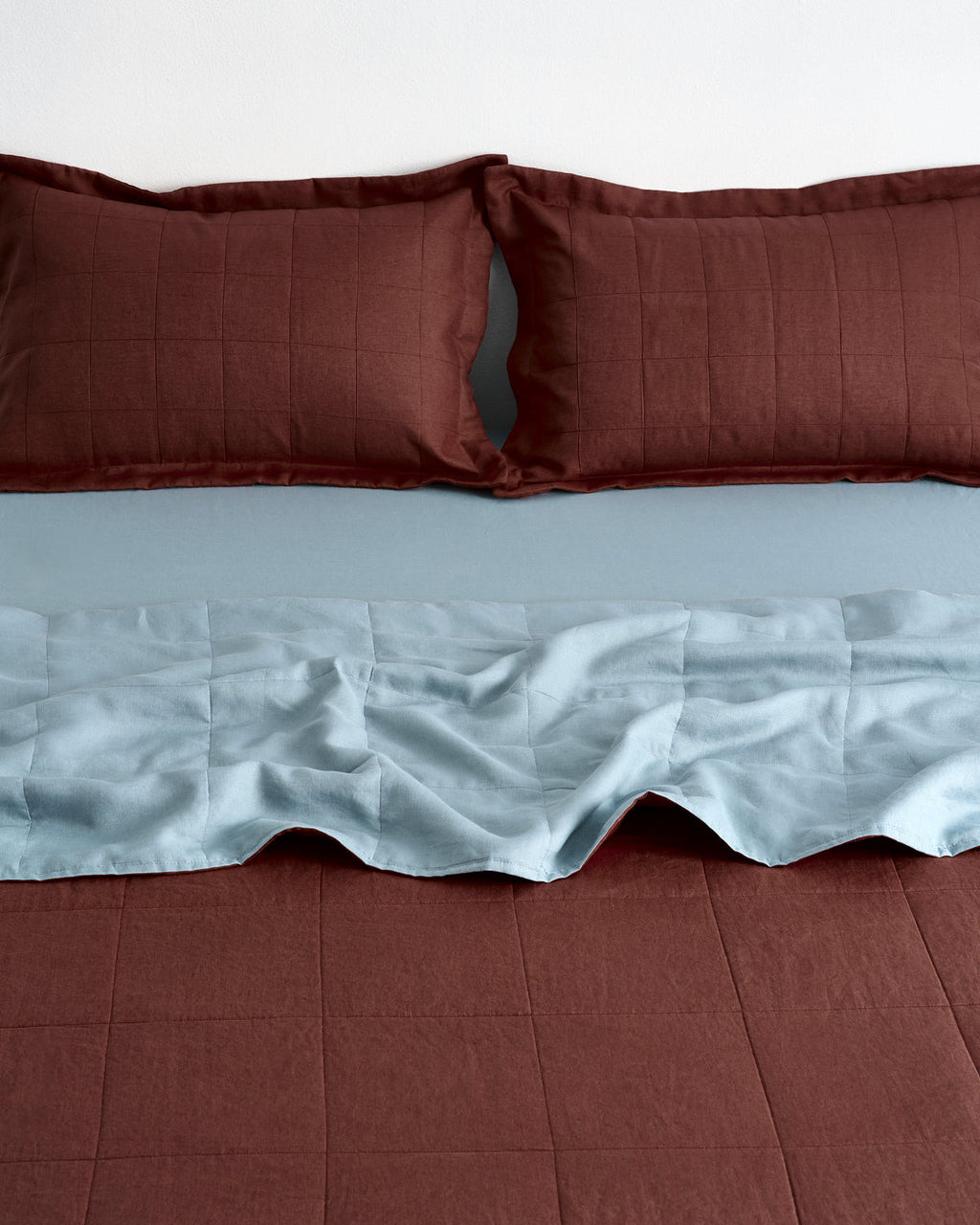 Taies d'oreiller matelassées Cacao (lot de deux)