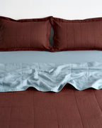 Taies d'oreiller matelassées Cacao (lot de deux)