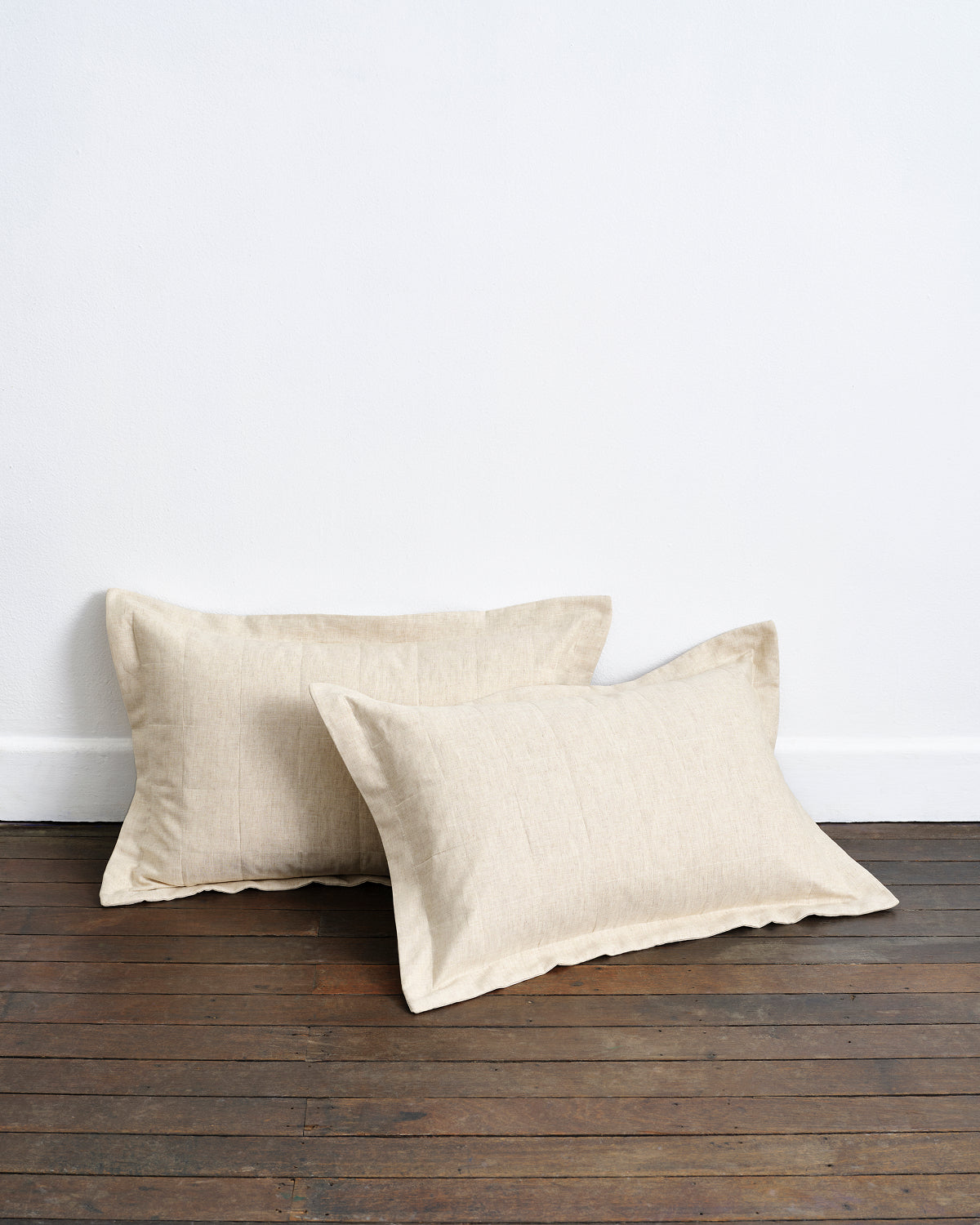 Oatmeal Quilted Pillowcases (Set of Two)