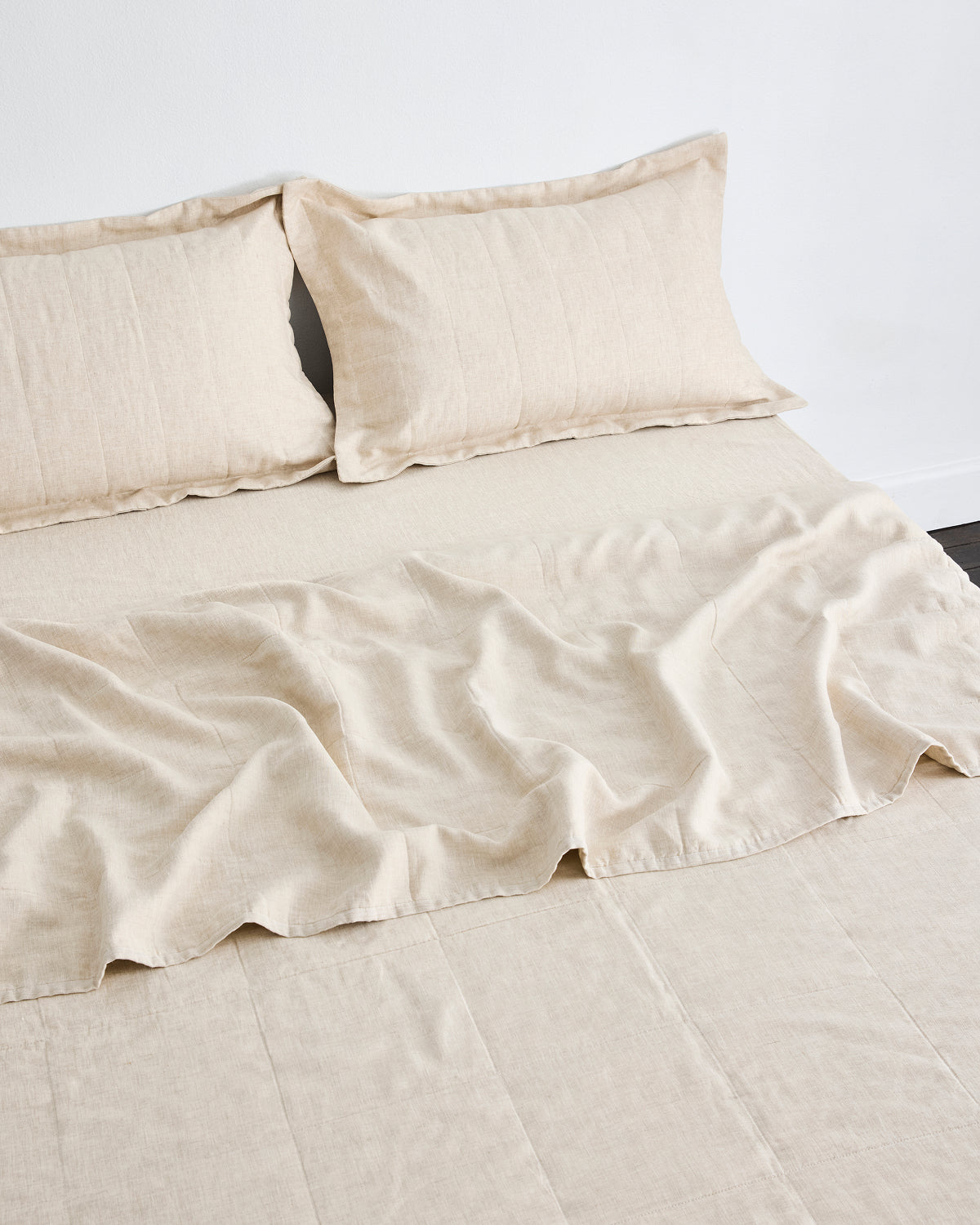 Oatmeal Quilted Pillowcases (Set of Two)