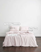 Parure de lit en lin 100 % français Rosewater