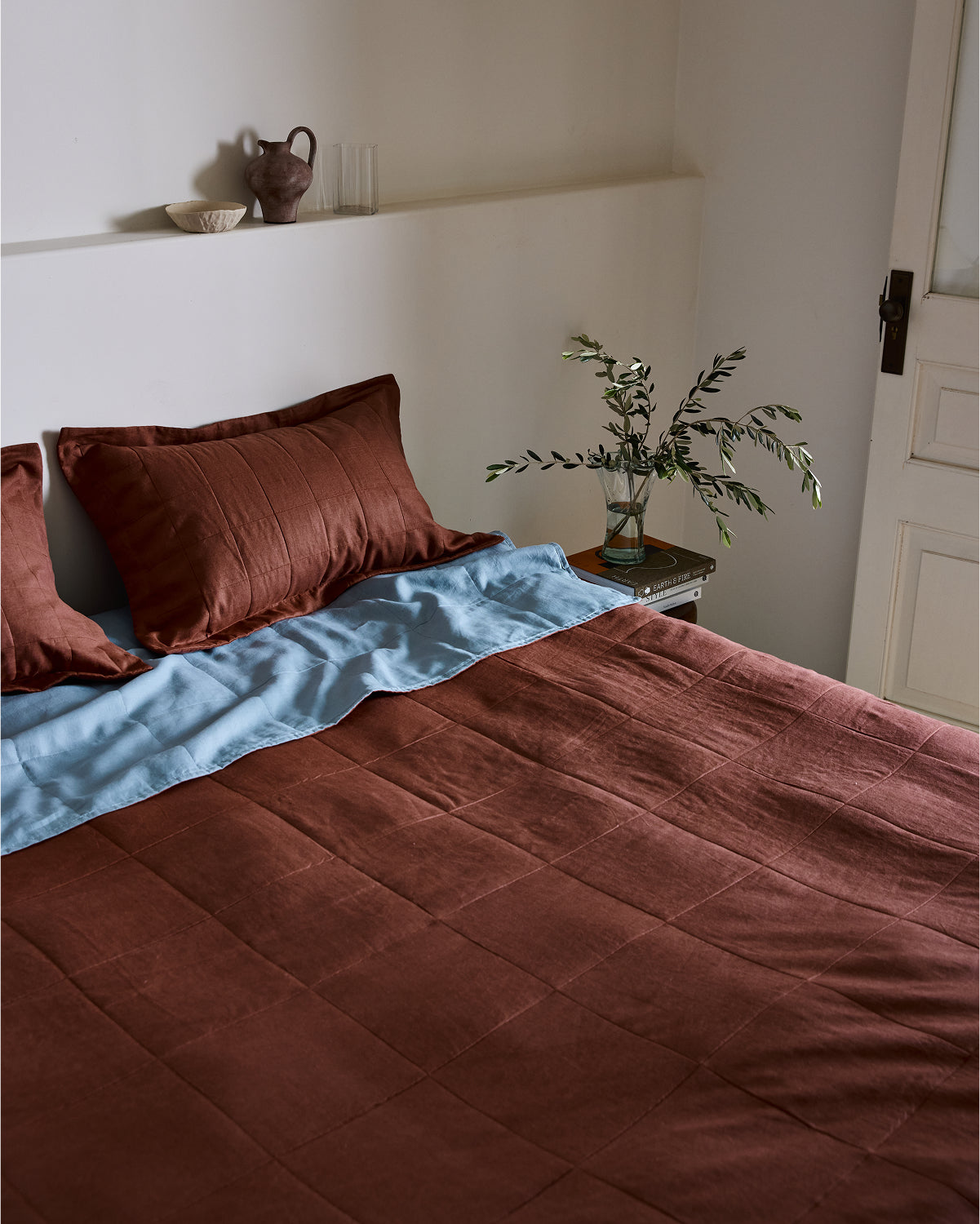 Cacao Quilted Pillowcases (Set of Two)