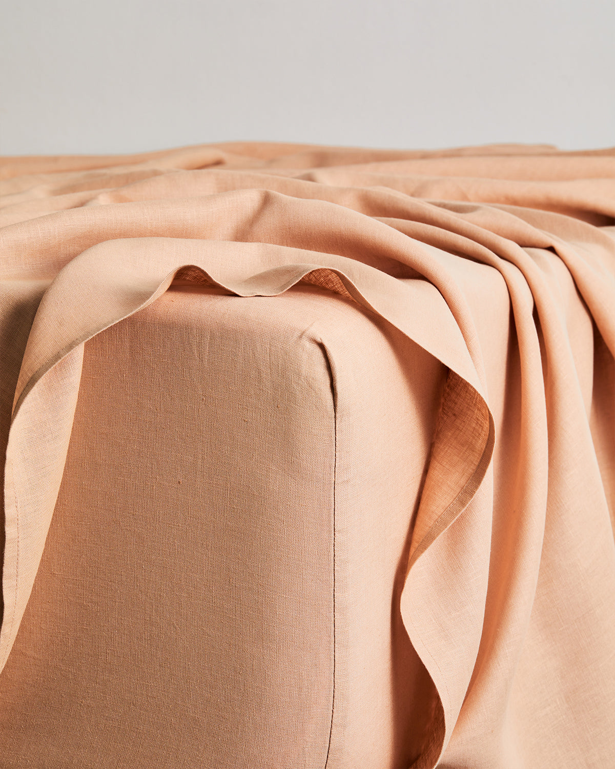 Drap-housse Terracotta 100 % lin français