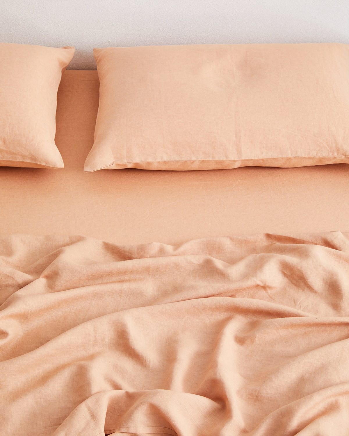 Drap-housse Terracotta 100 % lin français