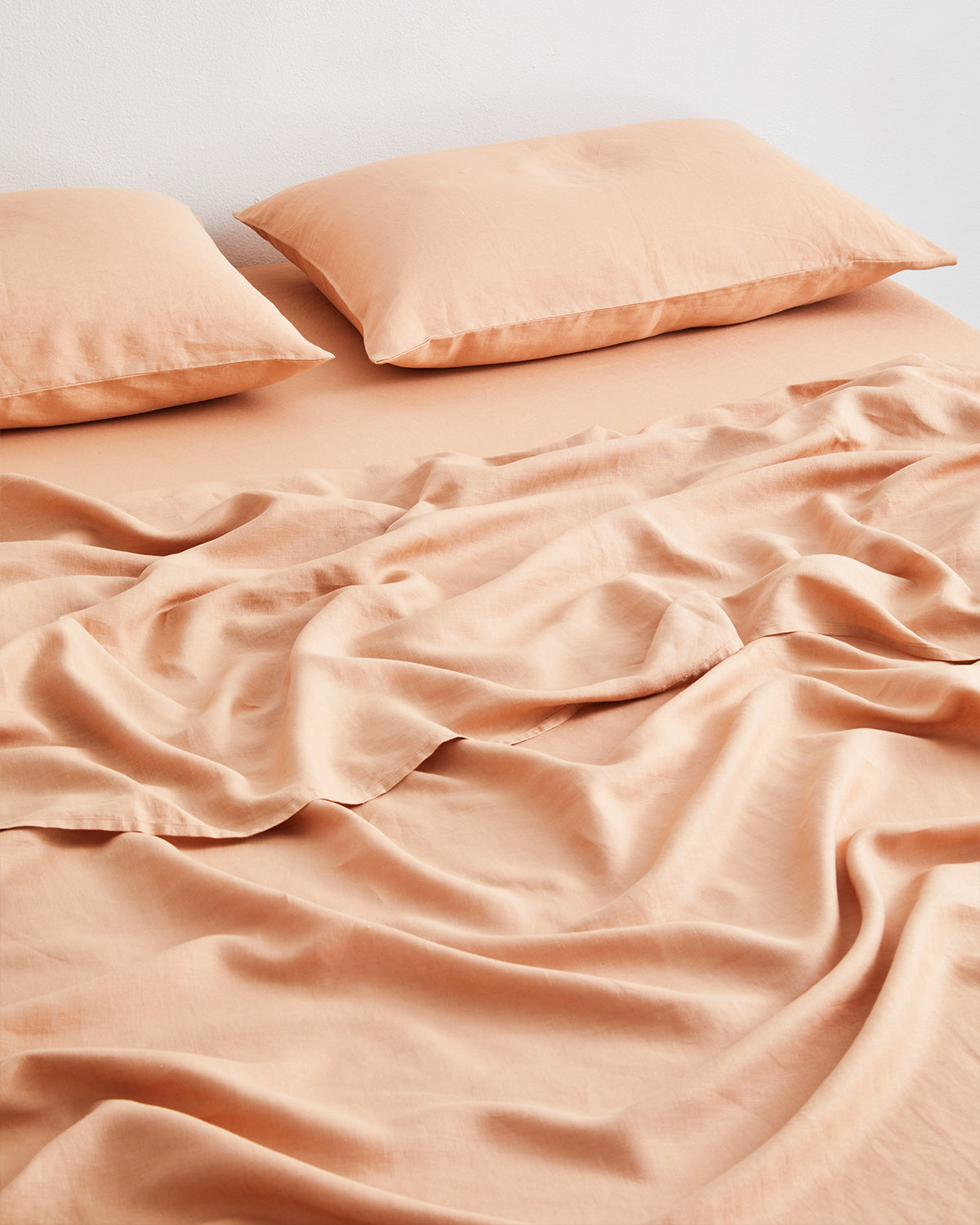 Drap plat Terracotta 100% lin français