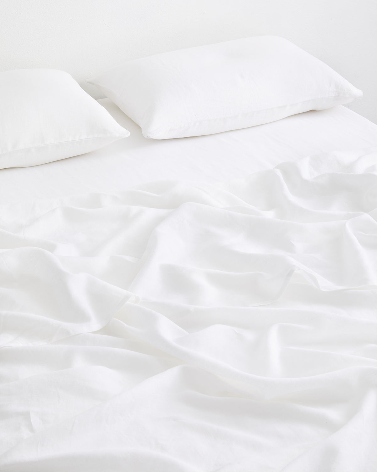 Drap plat blanc 100 % lin français