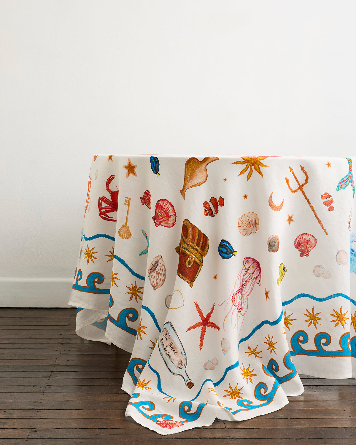 La Sirène 100% French Flax Linen Tablecloth