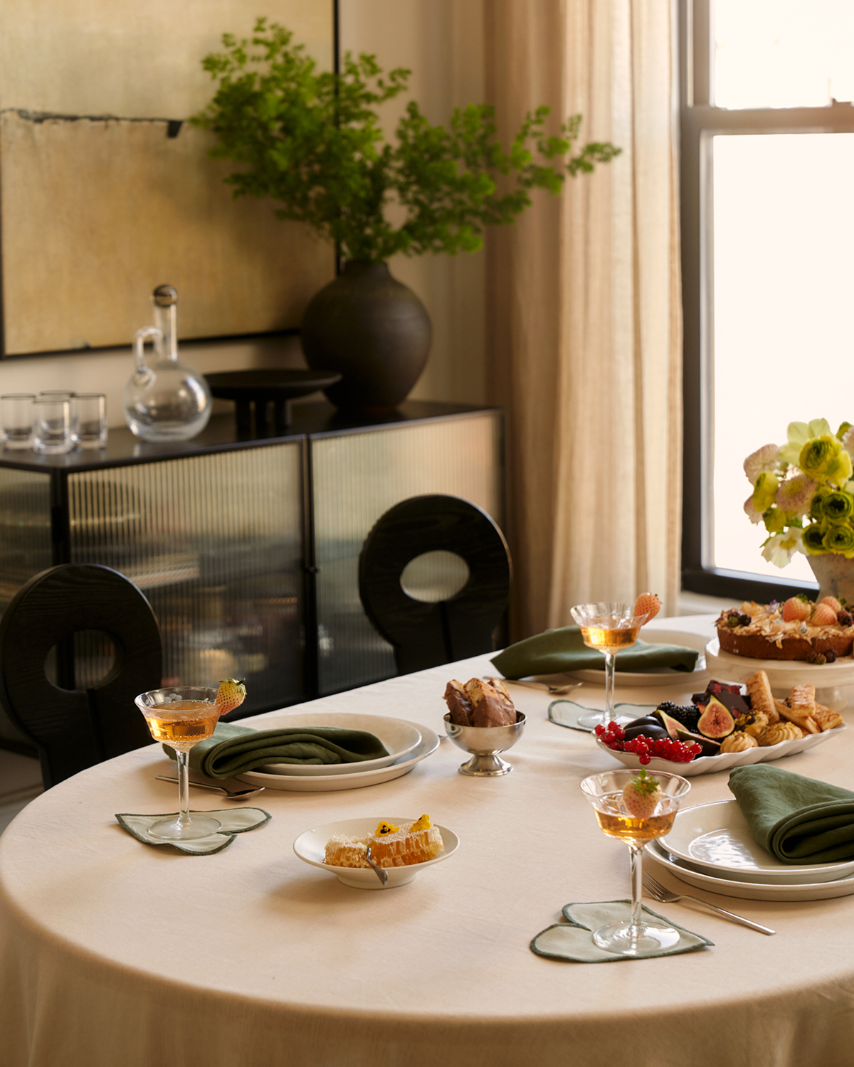 Nappe crème 100 % lin français