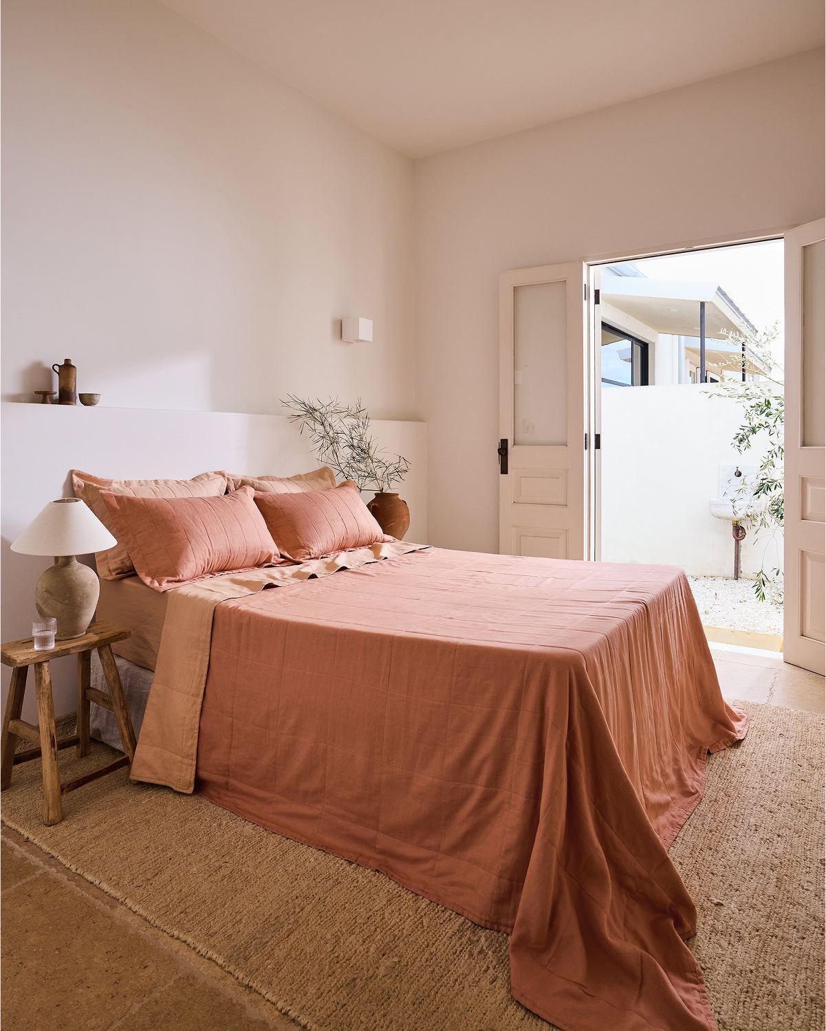 Hazelnut Quilted Pillowcases (Set of Two)