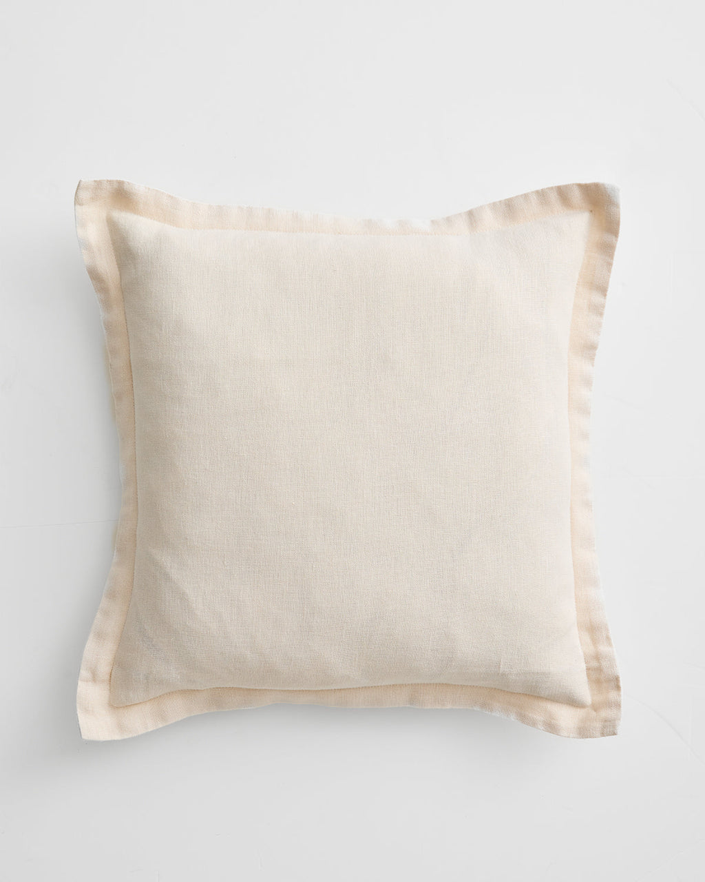Housse de coussin crème 100 % lin français
