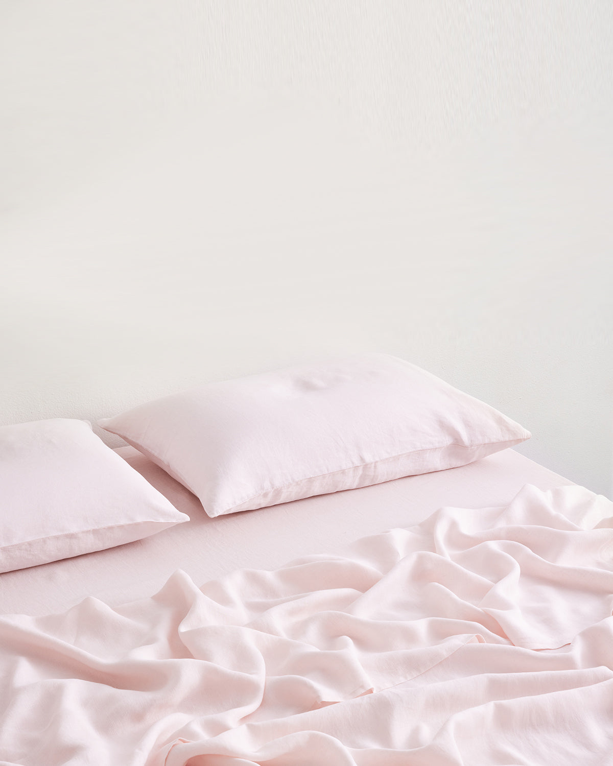 Drap-housse en lin 100 % français à l'eau de rose