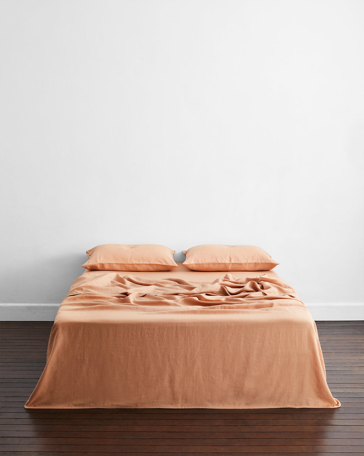 Drap plat Terracotta 100% lin français