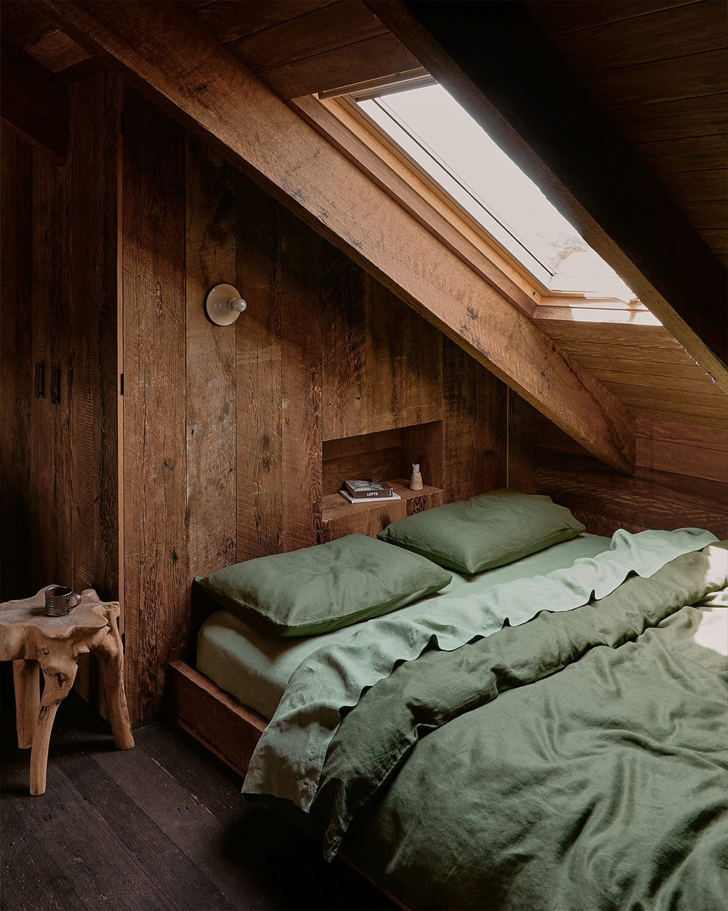 Ensemble de literie Olive 100% lin français