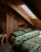 Ensemble de literie Olive 100% lin français