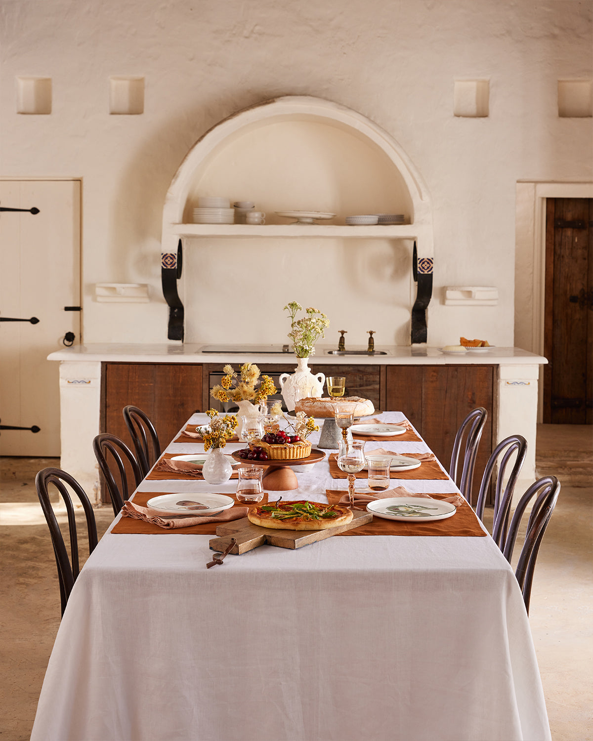 Nappe blanche 100 % lin français